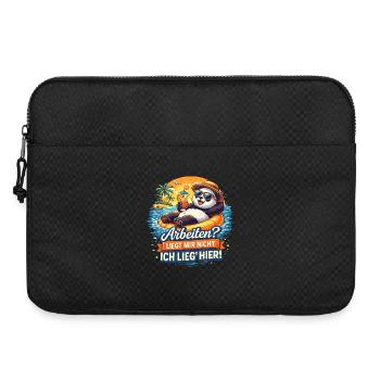 Panda Strandurlaub: Arbeit? Mir Nicht - Laptoptasche 15" - Schwarz - Vorne