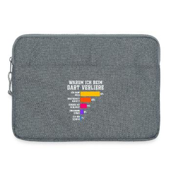 Warum ich beim Dart verliere Darts - Laptoptasche 15" - Grau meliert - Vorne