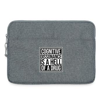 La dissonance cognitive est un sacré dicton. - Sacoche pour ordinateur portable 15 pouces - gris chiné - Devant