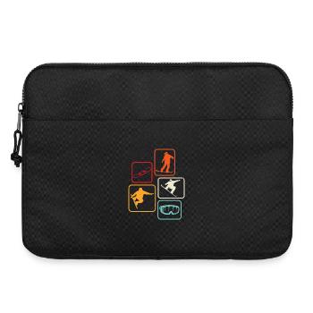 Snowboard rétro Snowboard Ski - Sacoche pour ordinateur portable 15 pouces - noir - Devant
