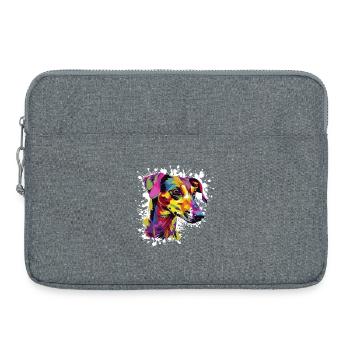Hund Dog Graffiti  - Laptoptasche 15" - Grau meliert - Vorne
