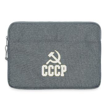 Design CCCP dans le style des années 80, sac rétro - Sacoche pour ordinateur portable 15 pouces - gris chiné - Devant