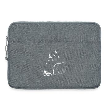 Agneaux imbolc avec bougies et pigeons volants - Sacoche pour ordinateur portable 15 pouces - gris chiné - Devant