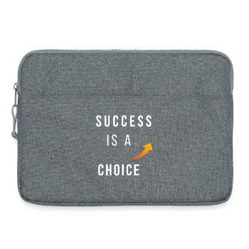 Success Is a Choice Motivational Arrow Quote Tee - Laptop bag 15" - heather grey - Front