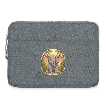 Little elephant in the jungle - Laptop bag 15" - heather grey - Front