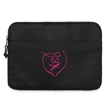 Abstrakte Ambivalenz in Gesichtsform - Laptoptasche 15" - Schwarz - Vorne