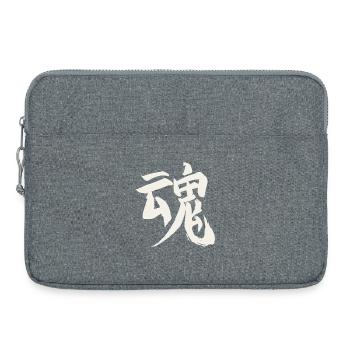 Seele / Geist (Japanisch) KANJI Schriftzeichen - Sacoche pour ordinateur portable 15 pouces - gris chiné - Devant