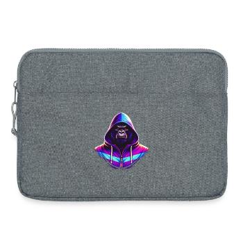 Style rétro des années 80 néon Gorilla - Sacoche pour ordinateur portable 15 pouces - gris chiné - Devant