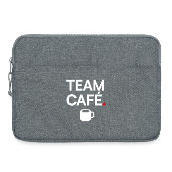 EAM CAFÉ | Minimal coffee humor - Laptop bag 15" - heather grey - Front