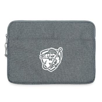 Icône de la pêche au brochet - Sacoche pour ordinateur portable 15 pouces - gris chiné - Devant