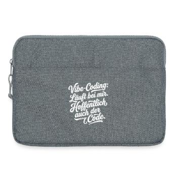 Vibe Coding läuft bei mir hoffentlich Code - Laptoptasche 15" - Grau meliert - Vorne