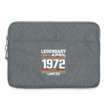 Cadeau Anniversaire Avril 1972 Rétro Avril 1972 - Sacoche pour ordinateur portable 15 pouces - gris chiné - Devant
