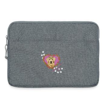 Labrador au visage de b !tch au repos - Sacoche pour ordinateur portable 15 pouces - gris chiné - Devant