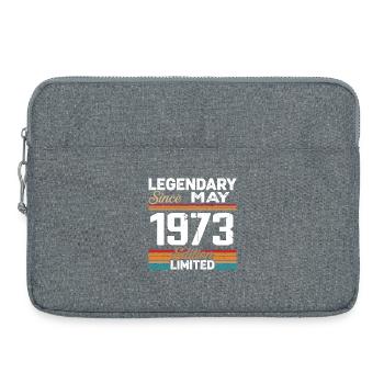 May 1973 Vintage May 1973 Retro May 1973 - Laptop bag 15" - heather grey - Front