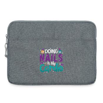 Nageldesigner Nageldesignerin Kosmetik Nagelstudio - Laptoptasche 15" - Grau meliert - Vorne