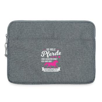 Chevaux cadeaux Fille Cheval Amatrice de chevaux - Sacoche pour ordinateur portable 15 pouces - gris chiné - Devant