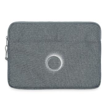 Concentric Dot Spiral - Laptop bag 15" - heather grey - Front