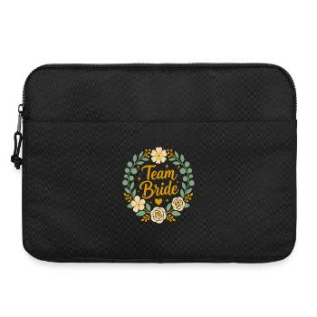 Team Bride Floral Boho Wedding - Sacoche pour ordinateur portable 15 pouces - noir - Devant