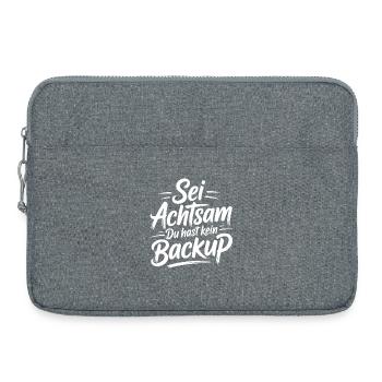 Sei Achtsam – Du hast kein Backup - Laptoptasche 15" - Grau meliert - Vorne