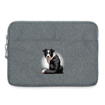 Border Collie Propriétaire Collie Amant de Collie - Sacoche pour ordinateur portable 15 pouces - gris chiné - Devant