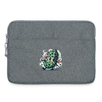 Feuille heureuse - Sacoche pour ordinateur portable 15 pouces - gris chiné - Devant