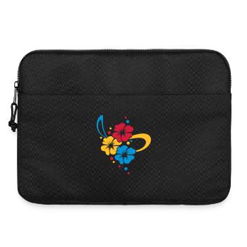 Flower Bouquet with ribbon - Laptop bag 15" - black - Front