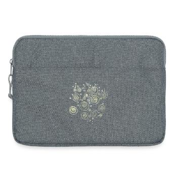 Muscheln / Spiralen Abstrakt - Laptoptasche 15" - Grau meliert - Vorne