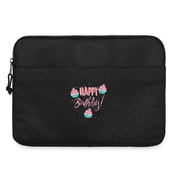Joyeux anniversaire avec des cupcakes - Sacoche pour ordinateur portable 15 pouces - noir - Devant
