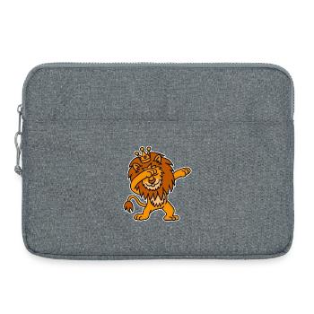 Dabbing Lion néerlandais Jour du roi couronne Roi - Sacoche pour ordinateur portable 15 pouces - gris chiné - Devant