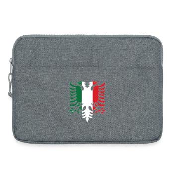 Albanie Italie Drapeau - Sacoche pour ordinateur portable 15 pouces - gris chiné - Devant