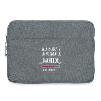 Wirtschaftsinformatik Studium Student Geschenk - Laptoptasche 15" - Grau meliert - Vorne
