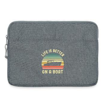 Propriétaire de bateau Boat Boater - Sacoche pour ordinateur portable 15 pouces - gris chiné - Devant