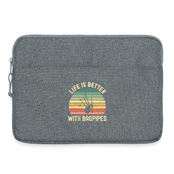 Bagpipes - Laptop bag 15" - heather grey - Front