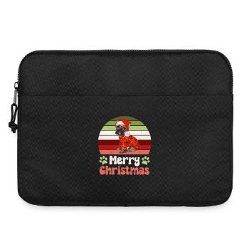 Hund Mops Möpse Weihnachten - Laptoptasche 15" - Schwarz - Vorne