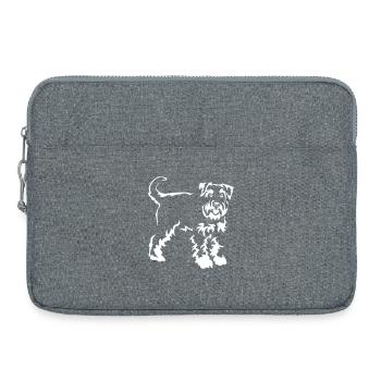 Schnauzer "Black Edition" - Laptop bag 15" - heather grey - Front
