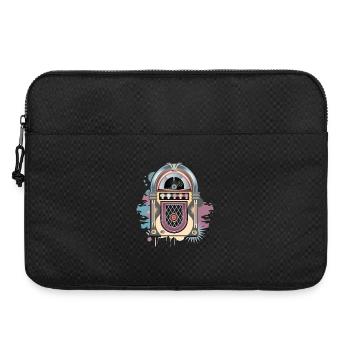 Jukebox im Graffiti Retro Look in Vintage Farben - Laptoptasche 15" - Schwarz - Vorne