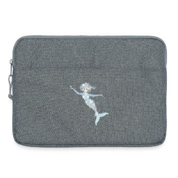 wunderschöne Meerjungfrau in kühlen Pastellfarben - Laptoptasche 15" - Grau meliert - Vorne