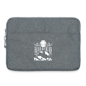 Rodeo Silhouette Bull Rider - Sacoche pour ordinateur portable 15 pouces - gris chiné - Devant
