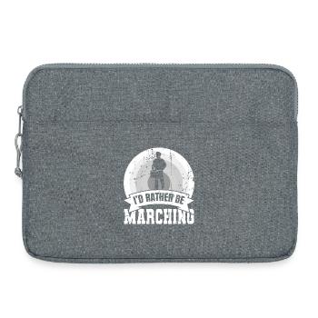 Lustiger Trommler Spruch - Laptoptasche 15" - Grau meliert - Vorne