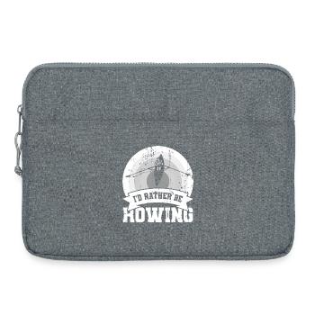 I'd rather row - Laptop bag 15" - heather grey - Front