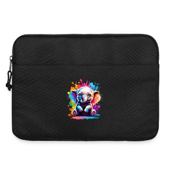 Elephant Colorful - Baby Elephant Colorful - Laptop bag 15" - black - Front