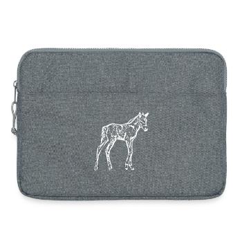 Cheval Blanc, Poulain - Sacoche pour ordinateur portable 15 pouces - gris chiné - Devant