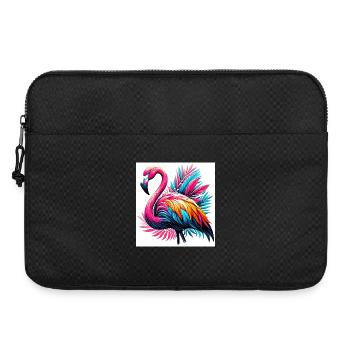 Rosa Flamingo - Laptoptasche 15" - Schwarz - Vorne