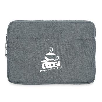 E= mc2 Kaffee lustige Sprüche Einstein Cafe Symbol - Laptoptasche 15" - Grau meliert - Vorne