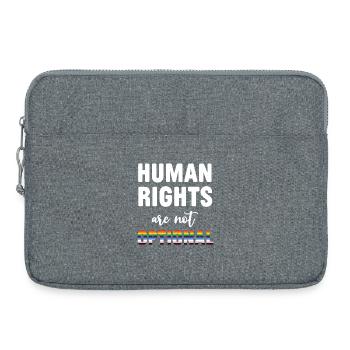 LGBT Pride Month - Menschenrechte sind nicht optional - Laptoptasche 15" - Grau meliert - Vorne