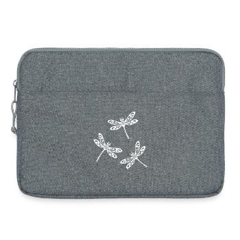 trio de libellules blanches - Sacoche pour ordinateur portable 15 pouces - gris chiné - Devant