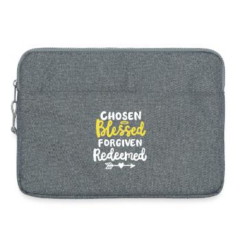 Christlicher Glaube Bibel Zitat - Laptoptasche 15" - Grau meliert - Vorne