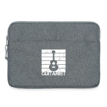 Guitariste - Sacoche pour ordinateur portable 15 pouces - gris chiné - Devant