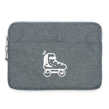 Rollschuhe Cartoon Stil - Laptoptasche 15" - Grau meliert - Vorne