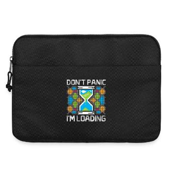 Pixel Gaming Loading – Don't Panic Hourglass - Laptop bag 15" - black - Front